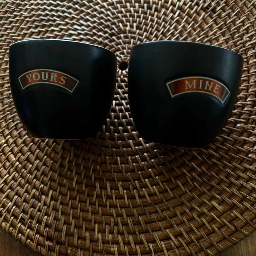 Vintage Bailey’s “yours & mine” cups set